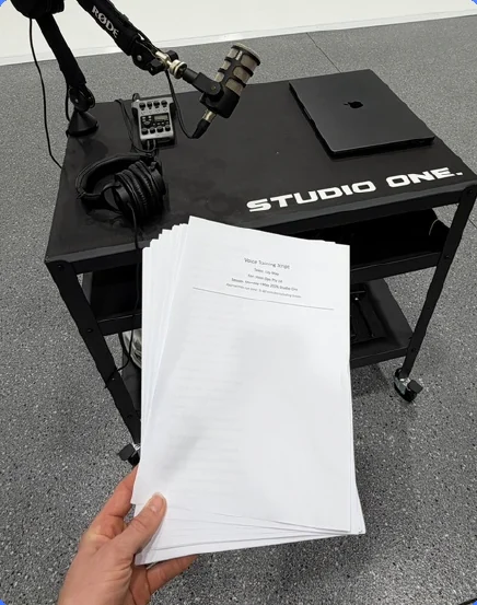 Recording session in studio